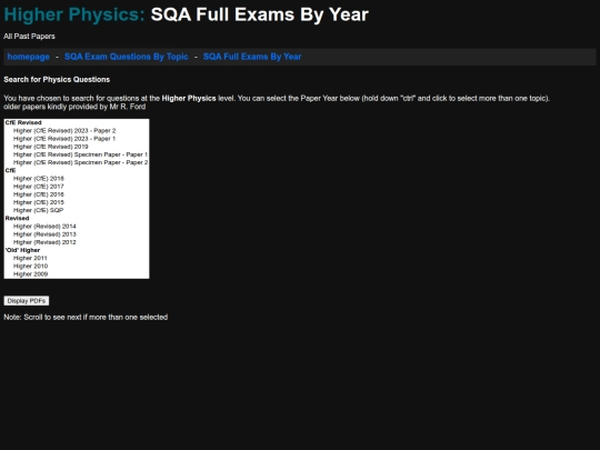 higherphysicsproject/step year screenshot