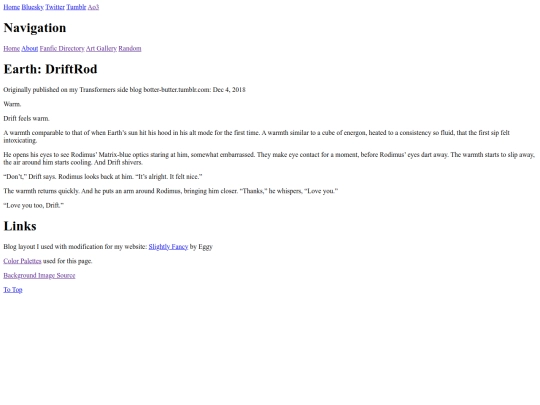 Fic/SmallEarthThings5 screenshot