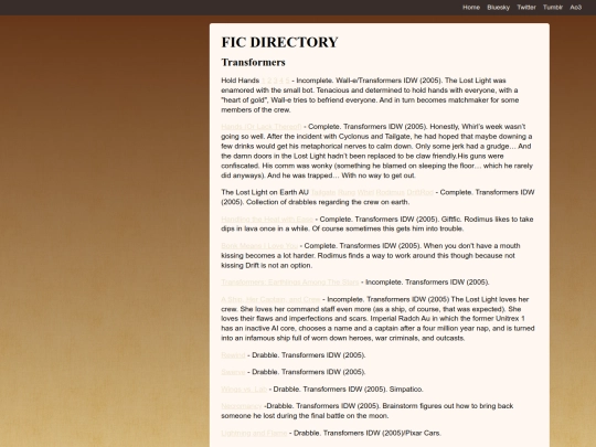 FicDirectory screenshot