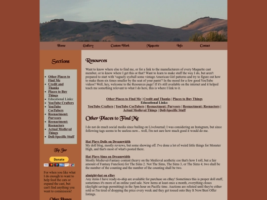 Info/resources screenshot