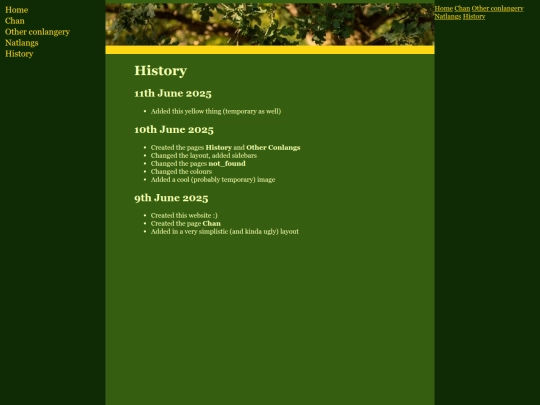 history screenshot