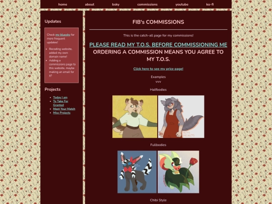 commissions screenshot