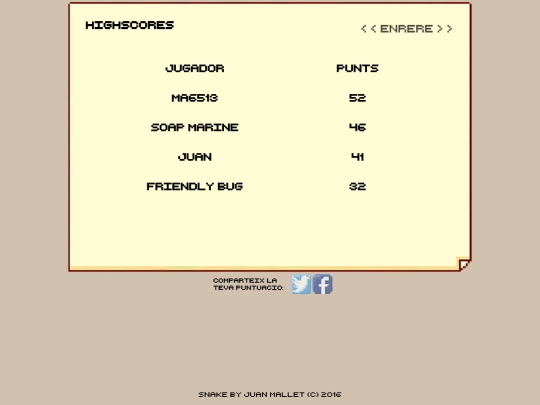 highscores screenshot