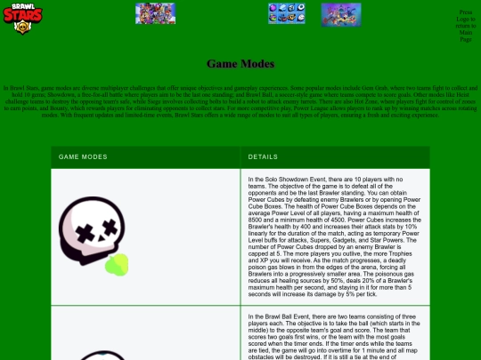 Gamemodes screenshot