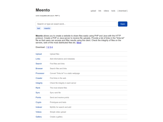 index screenshot
