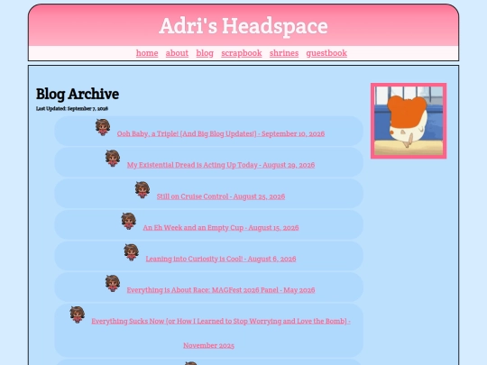 blog screenshot