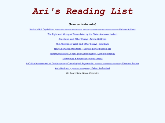 readinglist1 screenshot