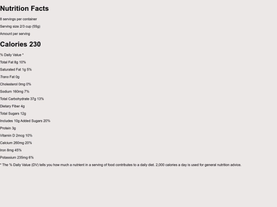 freeCodeCamp/7nutritionLabel screenshot
