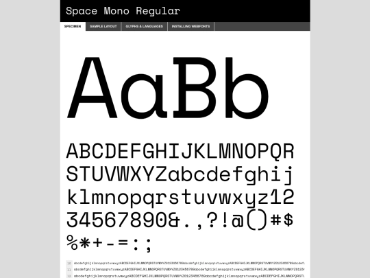 webfontkit-20241230-183309/spacemono-regular-demo screenshot