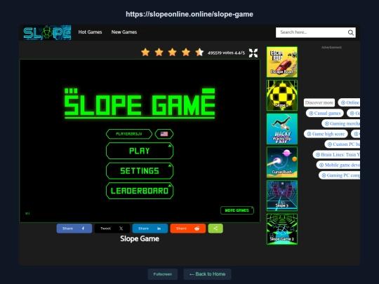 games/slope screenshot