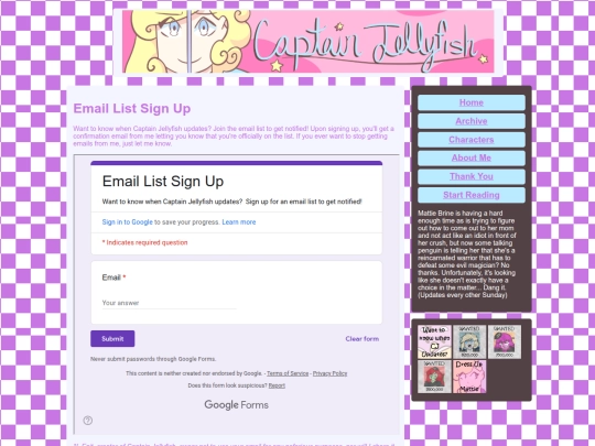 list screenshot