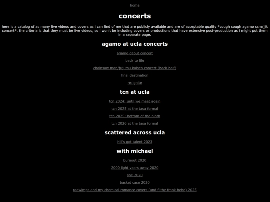 concerts screenshot