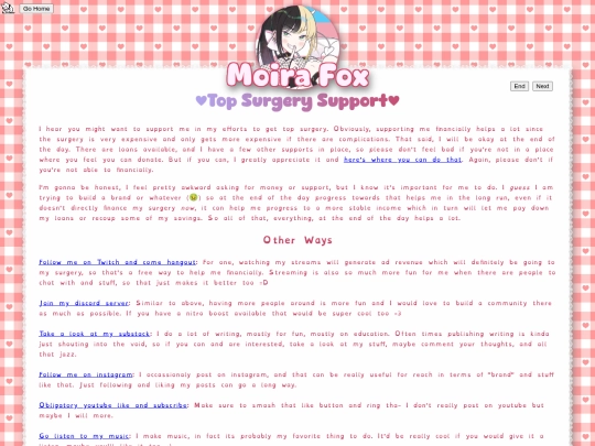 support screenshot