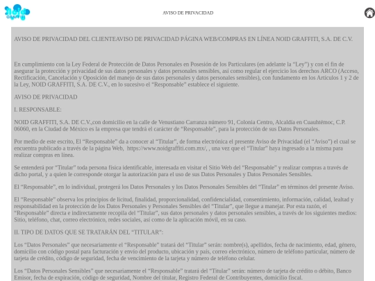 NOID/Aviso de privacidad screenshot
