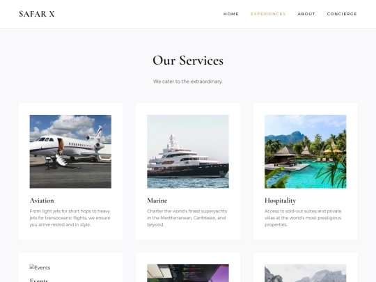 services screenshot