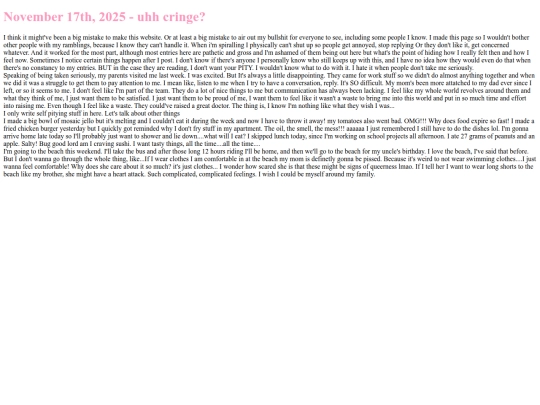 diary/17112025 screenshot