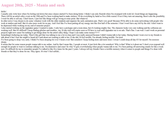 diary/20082025 screenshot