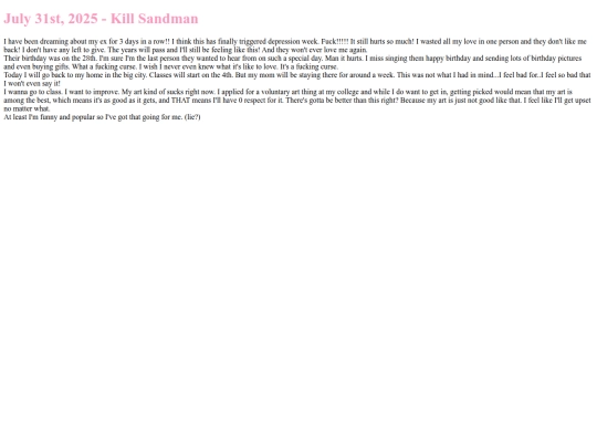 diary/31072025 screenshot