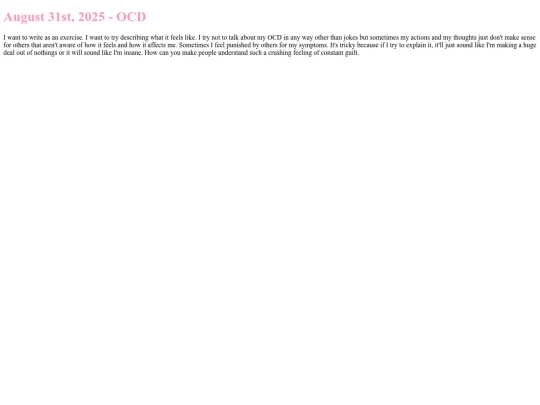 diary/31082026 screenshot