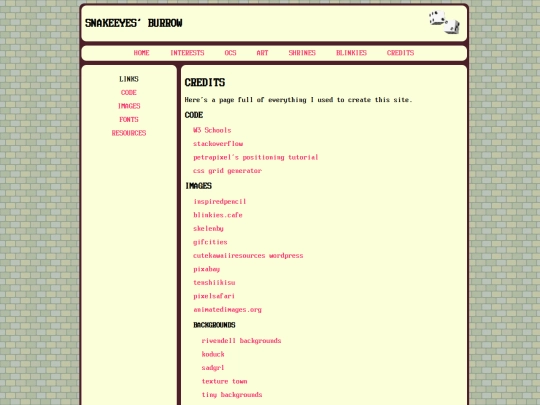 pages/credits screenshot