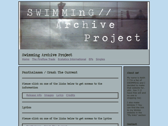 Singles/Panthalassa-CrashTheCurrent/Lyrics screenshot
