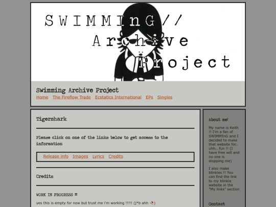 Singles/Tigershark/Credits screenshot