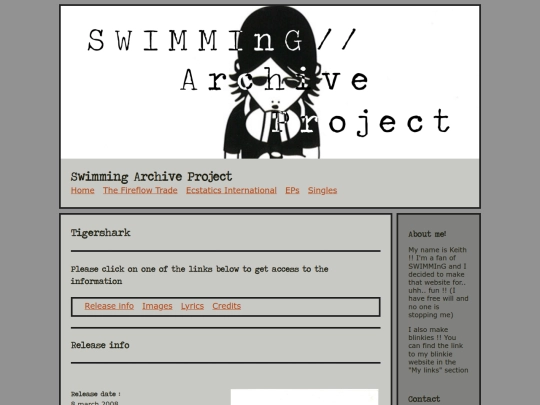 Singles/Tigershark/ReleaseInfo screenshot