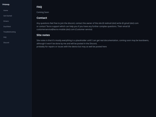 FAQ screenshot