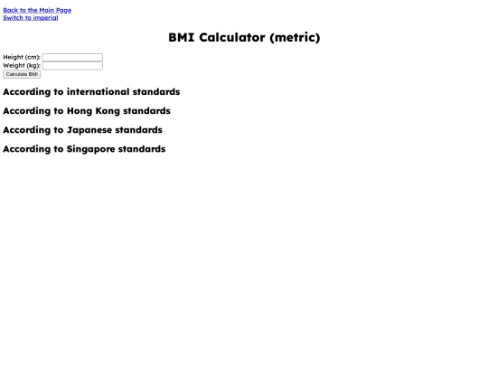 bmi-metric screenshot