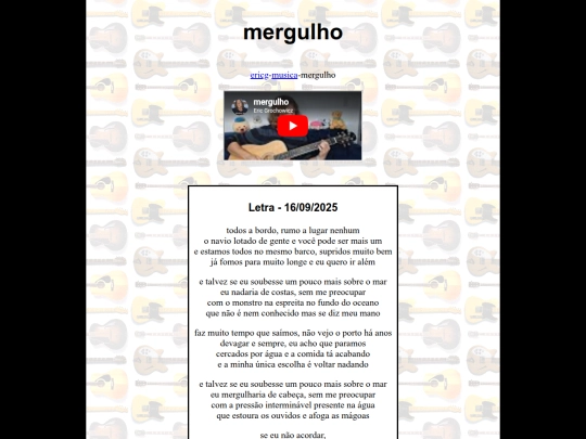 musica/mergulho screenshot