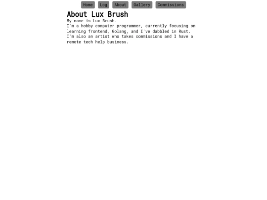 pages/about screenshot