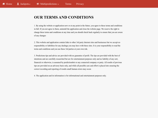 terms screenshot