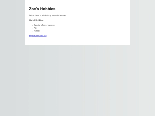 hobbies screenshot