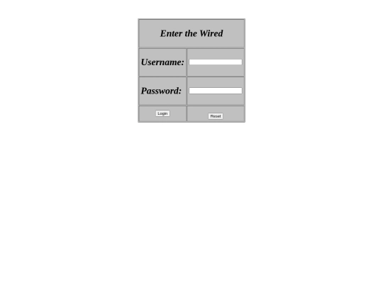 login screenshot