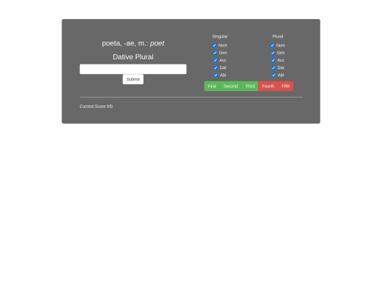 latin/drills/decline screenshot