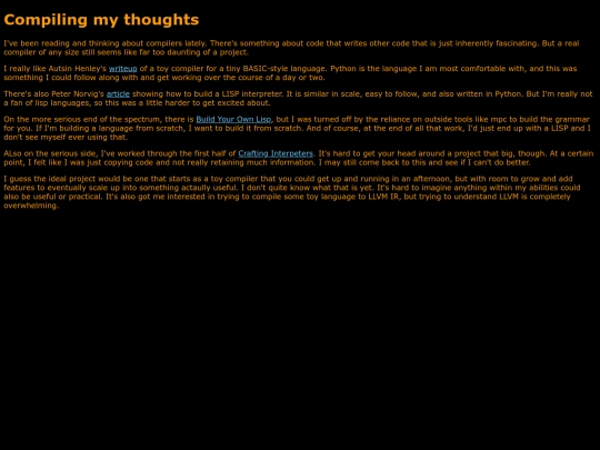 tech/compilers screenshot
