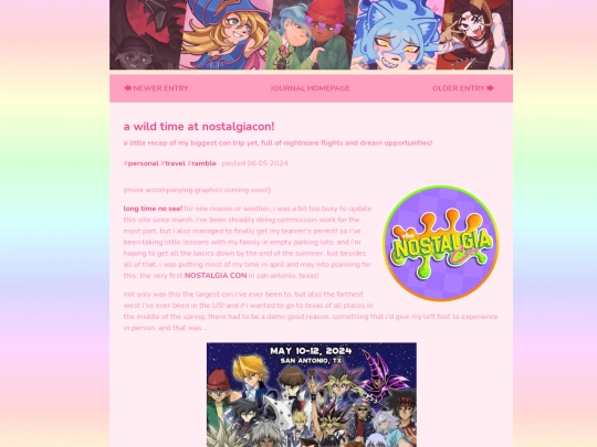 journal/nostalgiacon screenshot