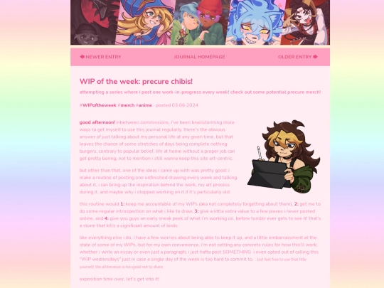 journal/precurewips screenshot