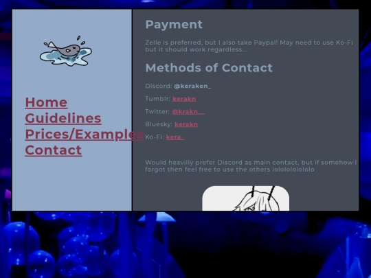 wubsites lmao/comms/contact screenshot