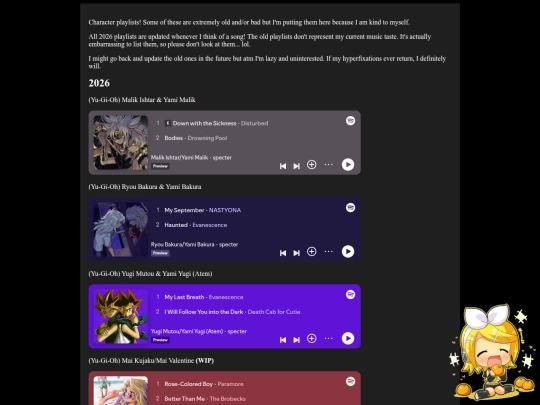 lists screenshot