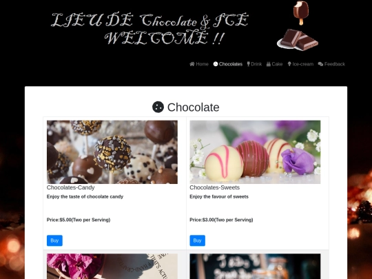 Chocolate_bootstrap screenshot
