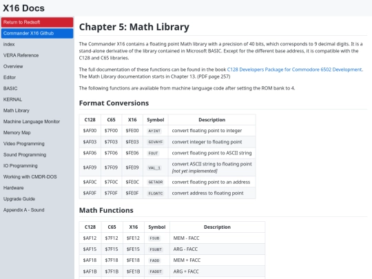 Tutorials/cx16docs/X16 Reference - 05 - Math Library screenshot