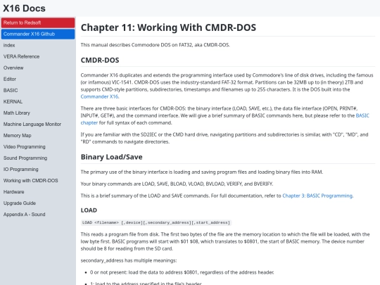 Tutorials/cx16docs/X16 Reference - 11 - Working with CMDR-DOS screenshot