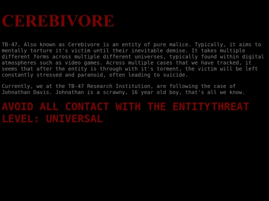 CEREBIVORE_INFORMATION screenshot