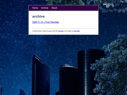 archive screenshot