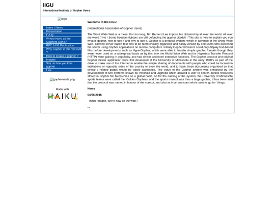 index screenshot
