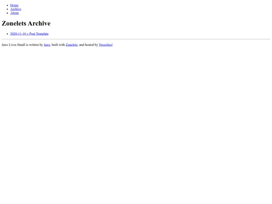 Blog/archive screenshot
