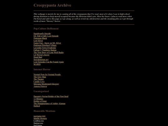 journal/creepypasta_archive screenshot