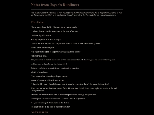 journal/dubliners screenshot