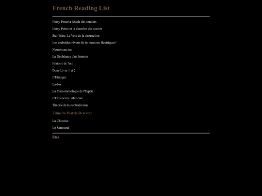 journal/frenchlist screenshot